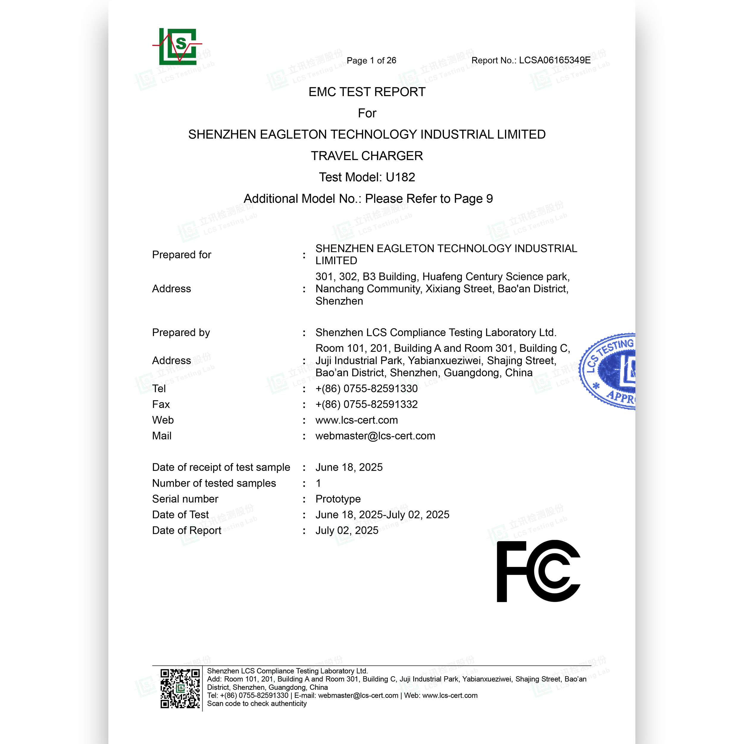FCC Certification