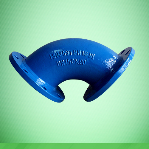 Double flanged 90° bend