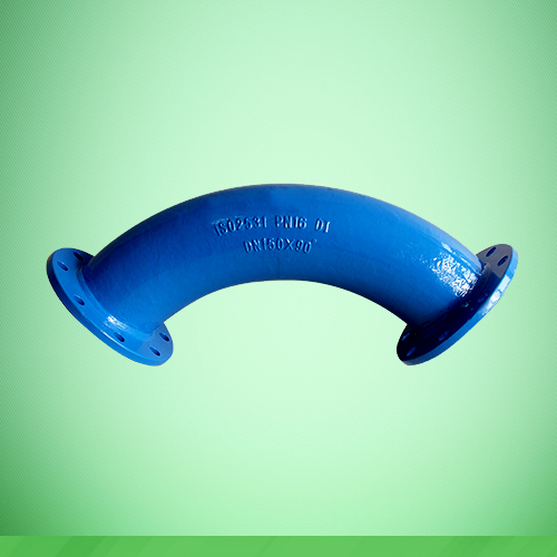 Double flanged 90° long radius bend