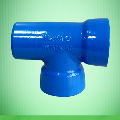 Socket spigot tee with socket branch
