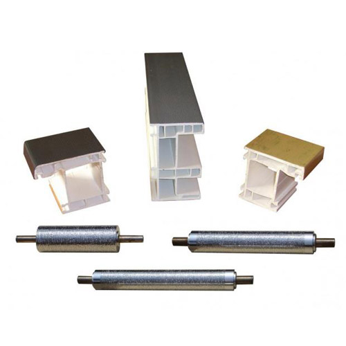 Plastic steel profile embossing