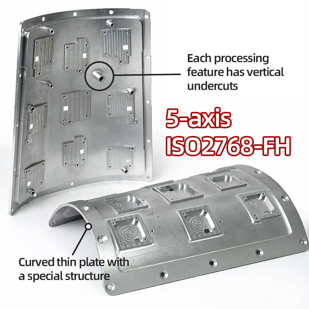 ISO2768-FH 5-Axis CNC Machining Curved Thin Plate Manufacturer