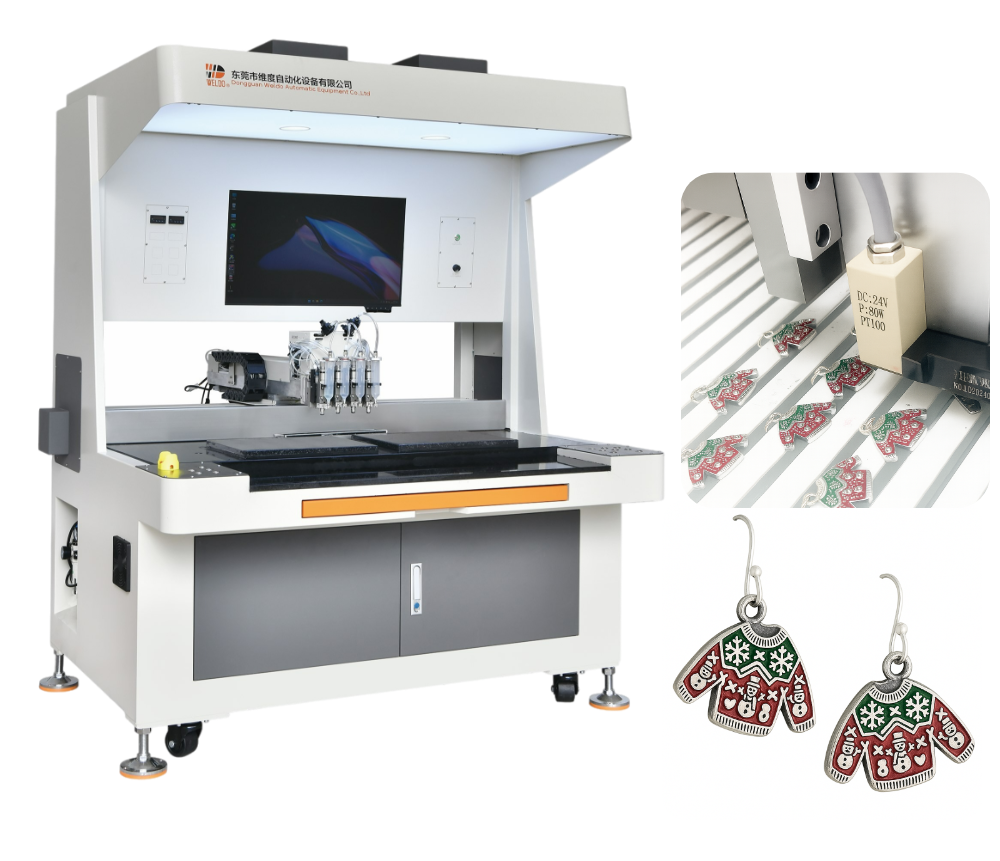 High Precision Festival Intelligent Visual Jewelry Enamel Coloring Machine For Christmas Day Silver Earrings Enameling