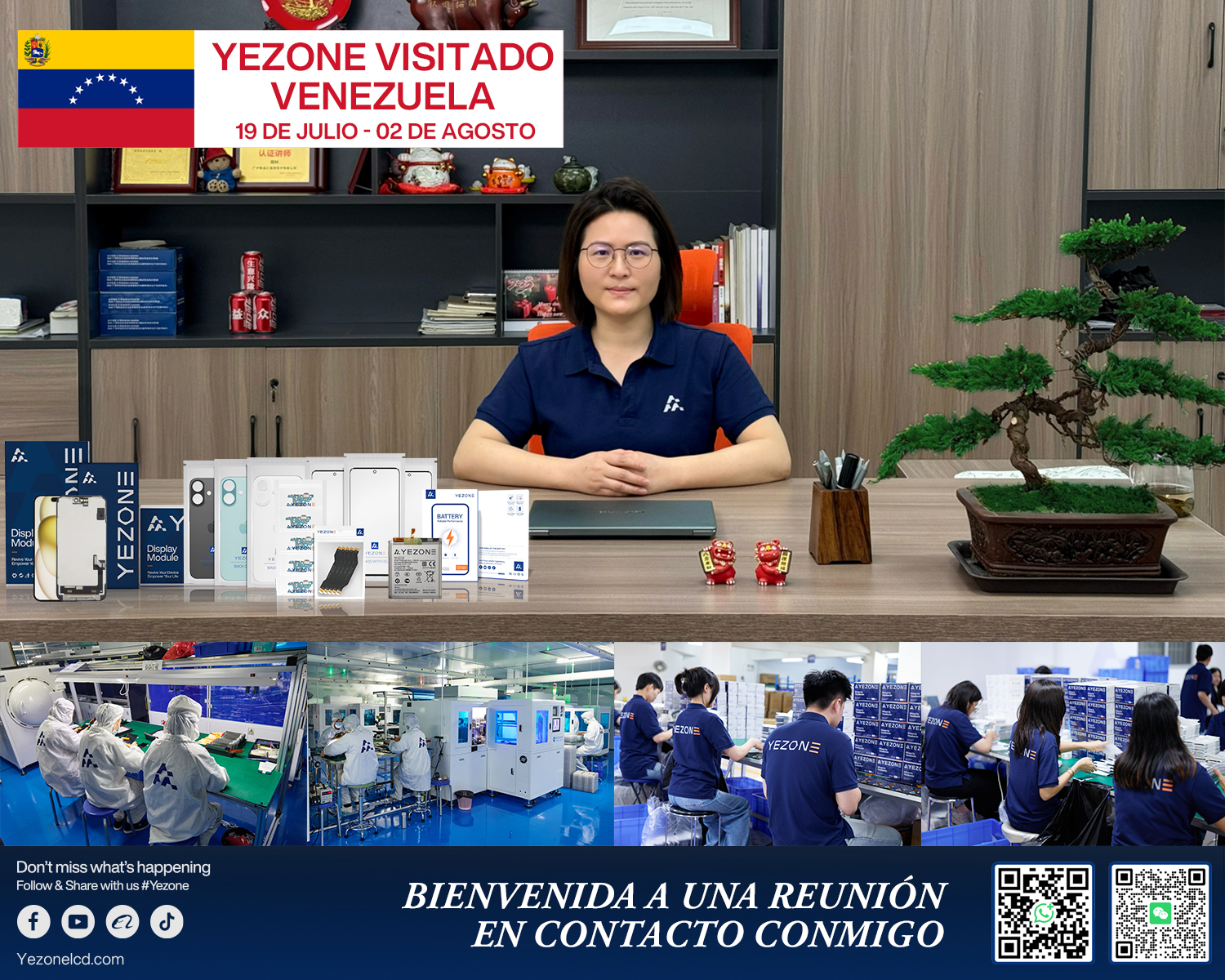 YEZONE Strengthens Global Reach with Venezuela Market Visit: Boosting Mobile Parts Repair & Wholesale Collaborations