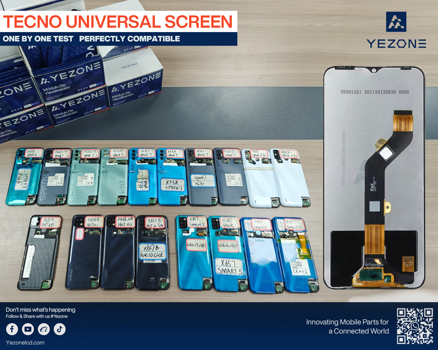 YEZONE Unveils TECNO Universal Screen: A Game-Changer for Mobile Parts Repair and Wholesale