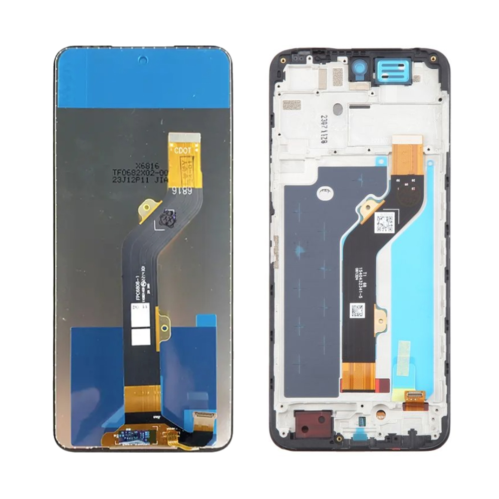 Tecno Pova 3 Neo Phone Display With Frame For Infinix Tecno Pova Neo 3 Mobile Lcd Lh6N Touch Screen