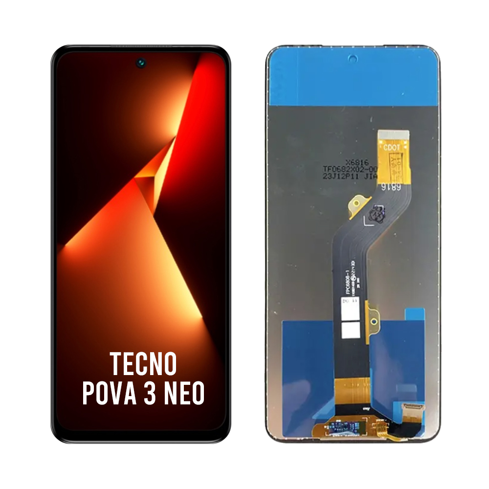 Tecno Pova 3 Neo Phone Display With Frame For Infinix Tecno Pova Neo 3 Mobile Lcd Lh6N Touch Screen
