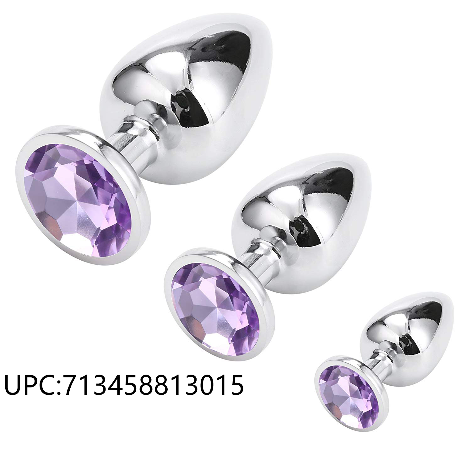 Greenpinecone Klein Medium Groß Metall Analplug Set Buttplug Anal Butt Plug mit Kristall Diamant