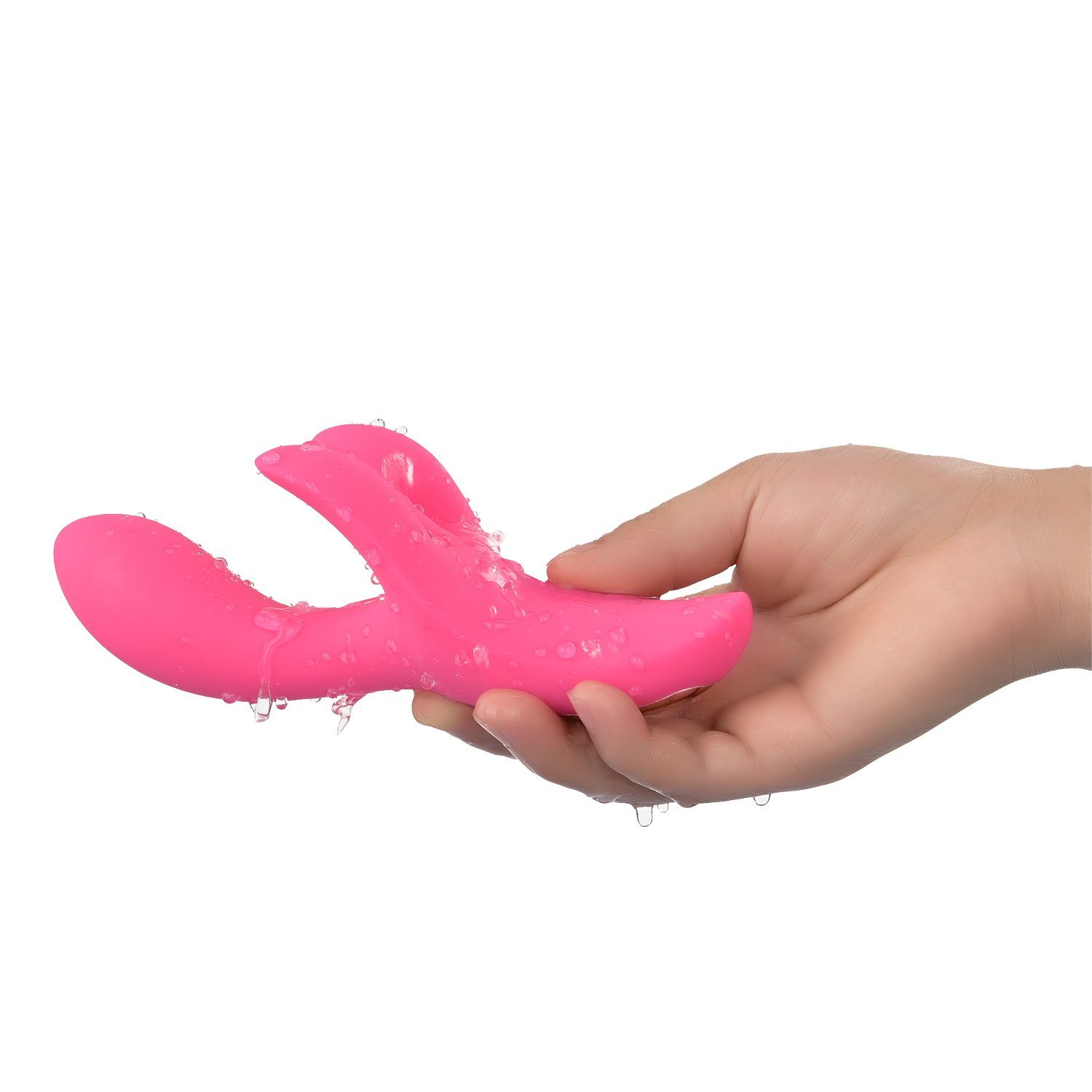 LEVETT® Deluxe Silikon G-Punkt Vibrator mit Klitorisstimulator und Schamlippen Stimulation