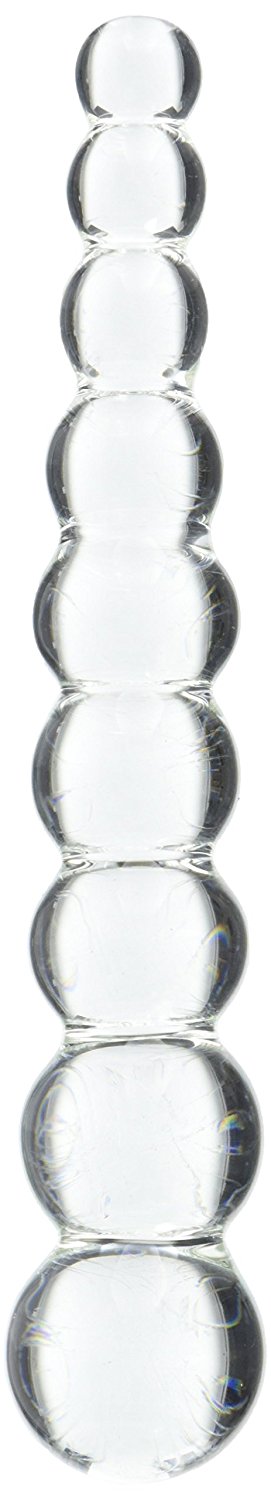 Icicles No.2 Beaded Clear Glass Dildo