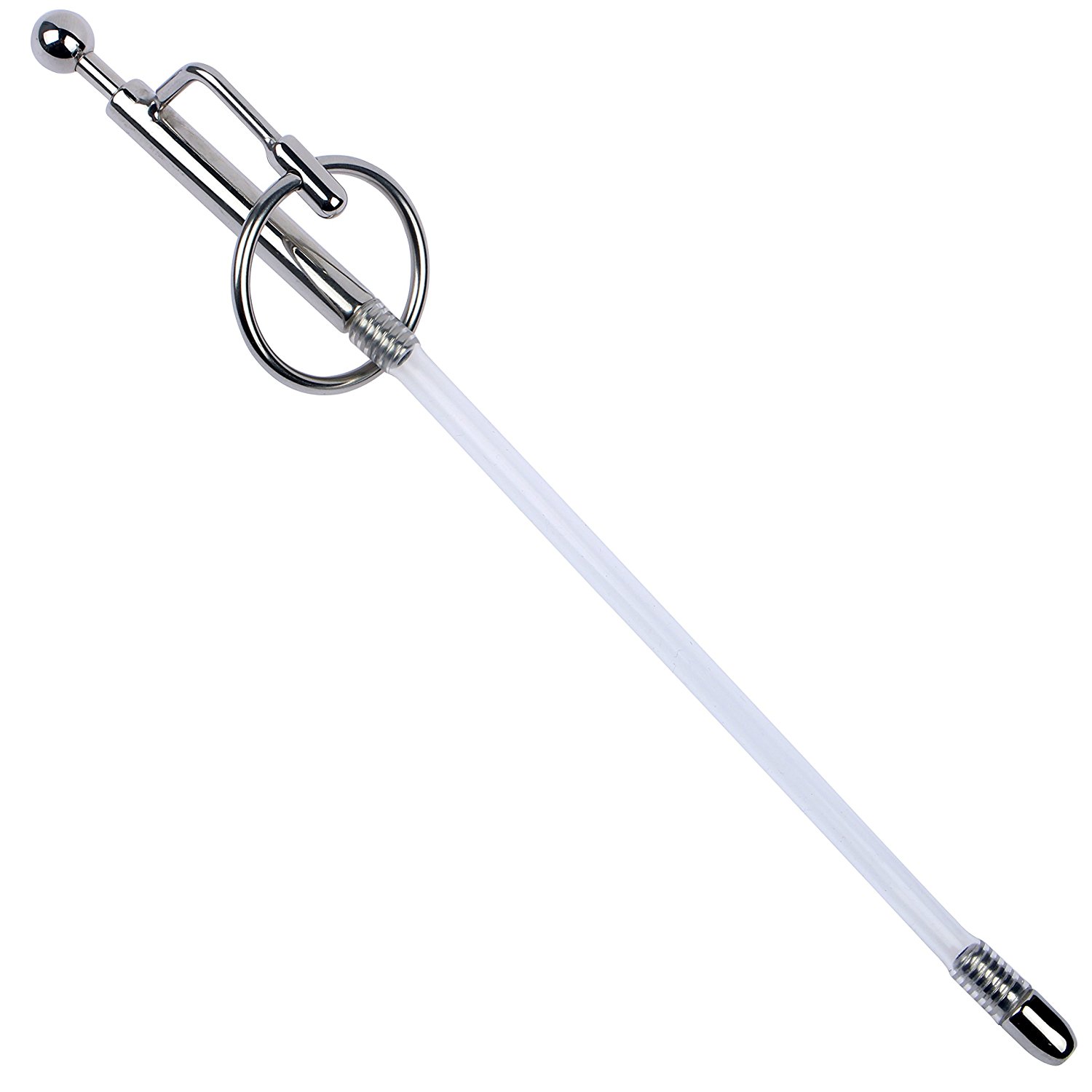 Greenpinecone® Penis Plug Dilator mit Eichelring - 185mm lang - flexibler - Bondage BDSM CBT SM