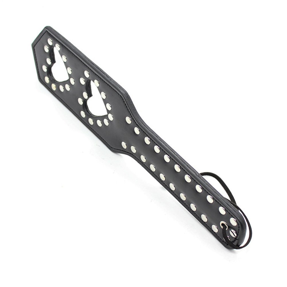 Bondage Erotische Herzform Peitsche Leder Rivet Hand Spanking Paddle Paddel für
