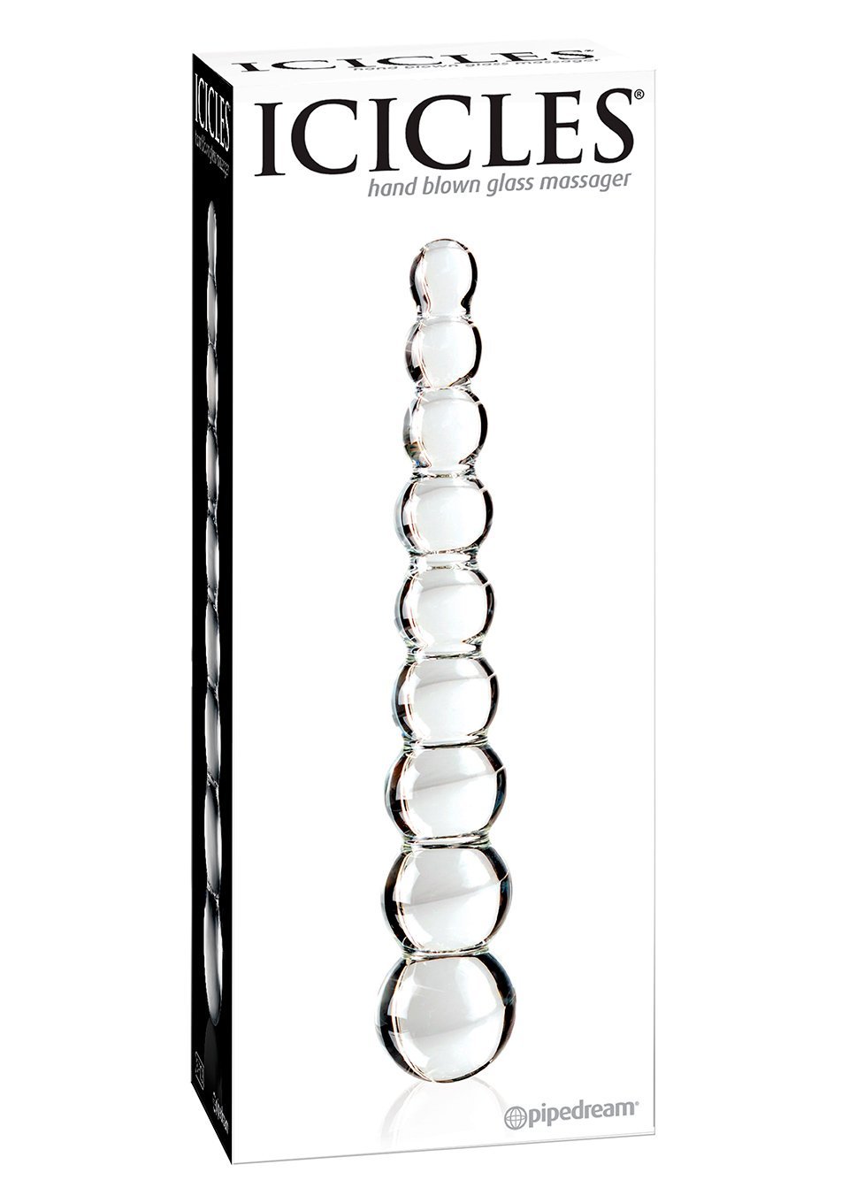 Icicles No.2 Beaded Clear Glass Dildo