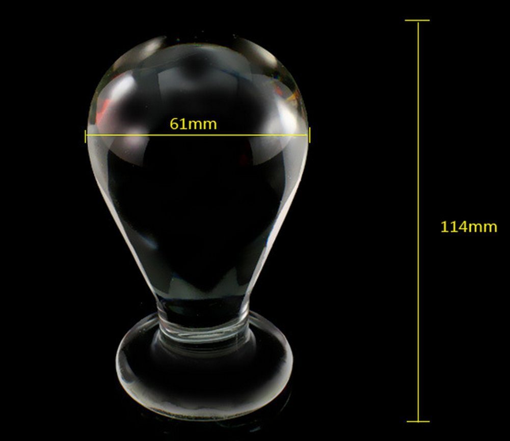 Deluxe 61MM Dick Glas dildo Art Transparent Buttplug Kristall Glas Anal-Dildo G-Punkt