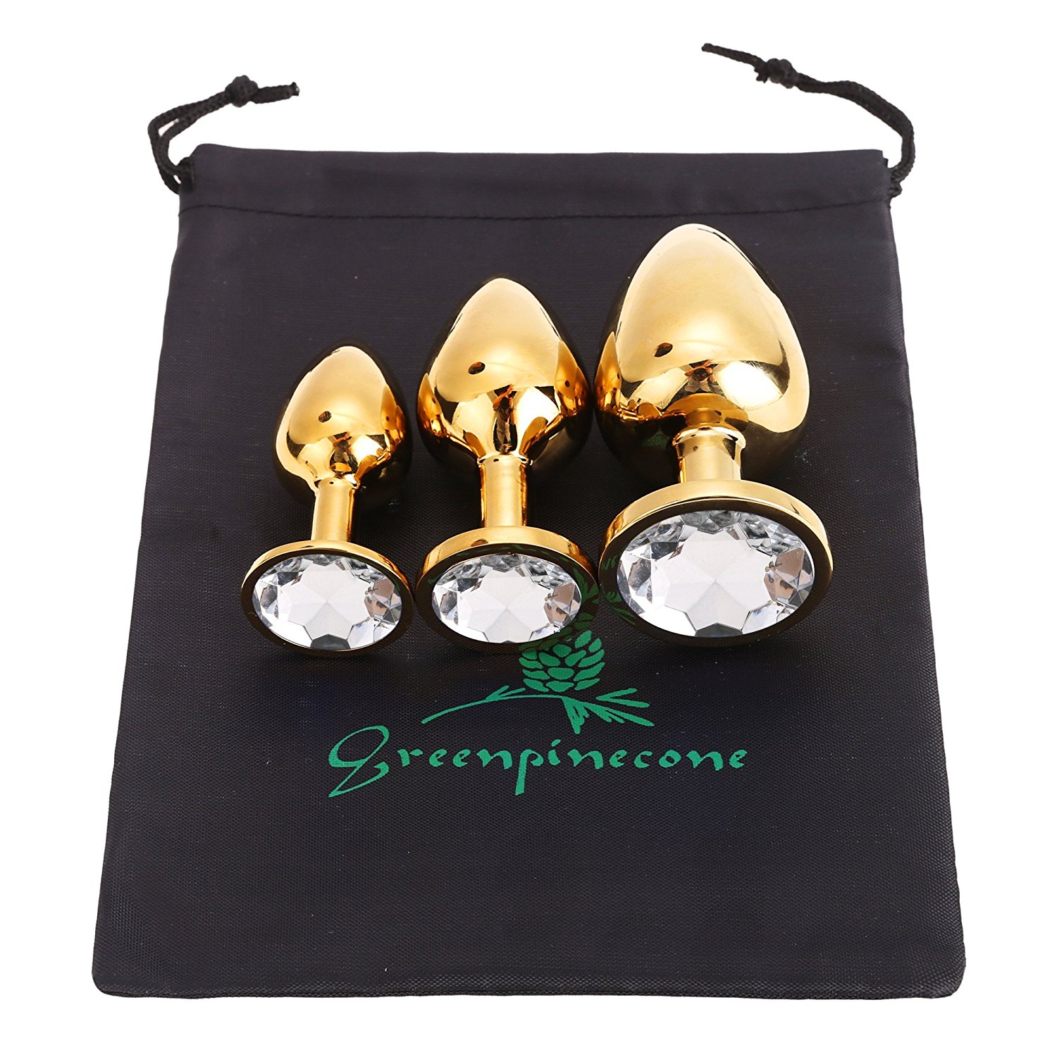 Greenpinecone® Klein + Medium + Groß Set fetisch Masturbation Sex Spielzeug Metall Anal Butt
