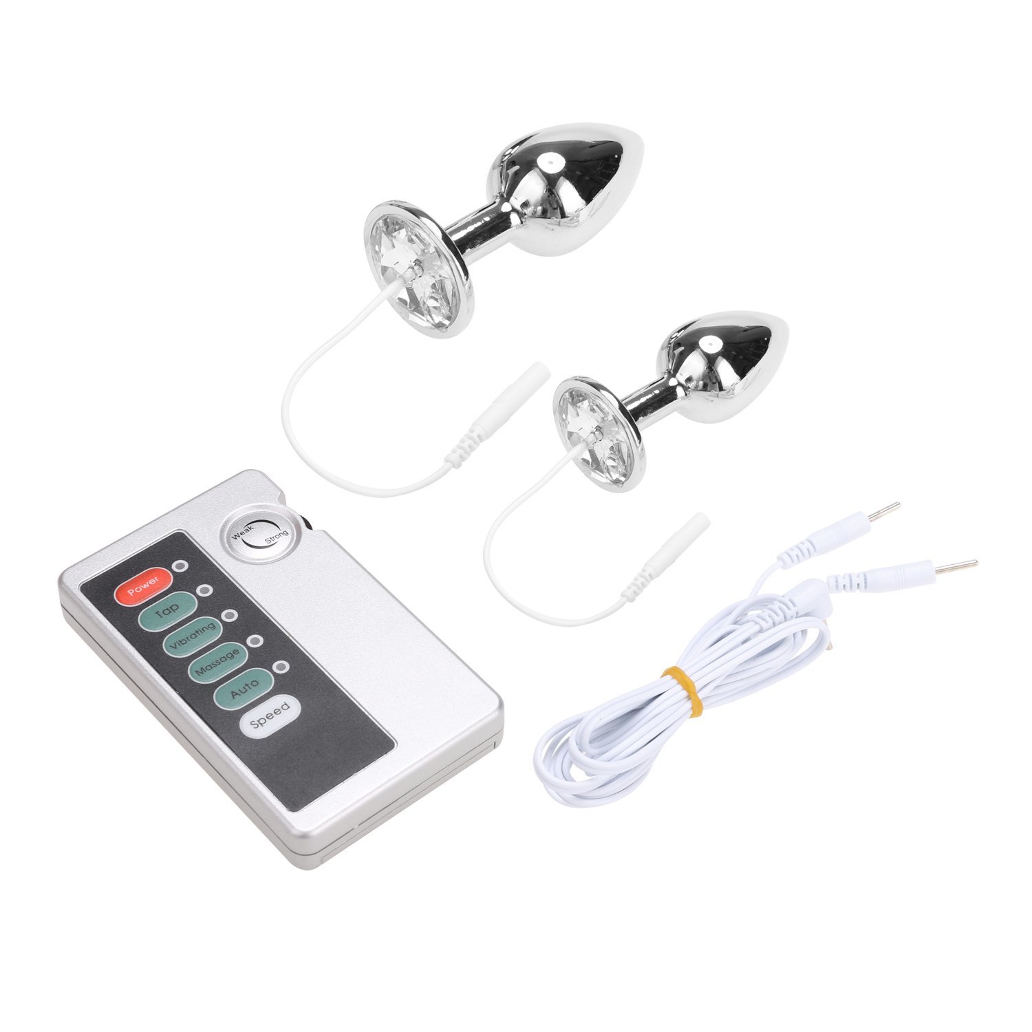 Greenpinecone® Luxus Elektro Analplug Set 32 mm und 25 mm, Elektrosex Buttplug