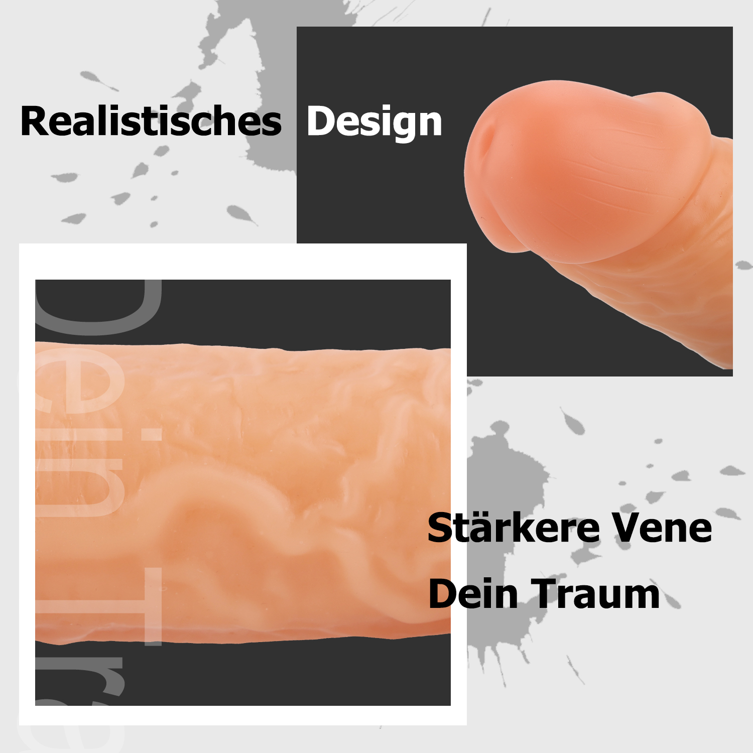 Greenpinecone Klein Realistischer Dildo mit Starke Saugnapf, 19CM Klassische, Perfekter Real Venen und Prallen Hoden Analdildo Sexspielzeug für Anfänger Frauen Männer