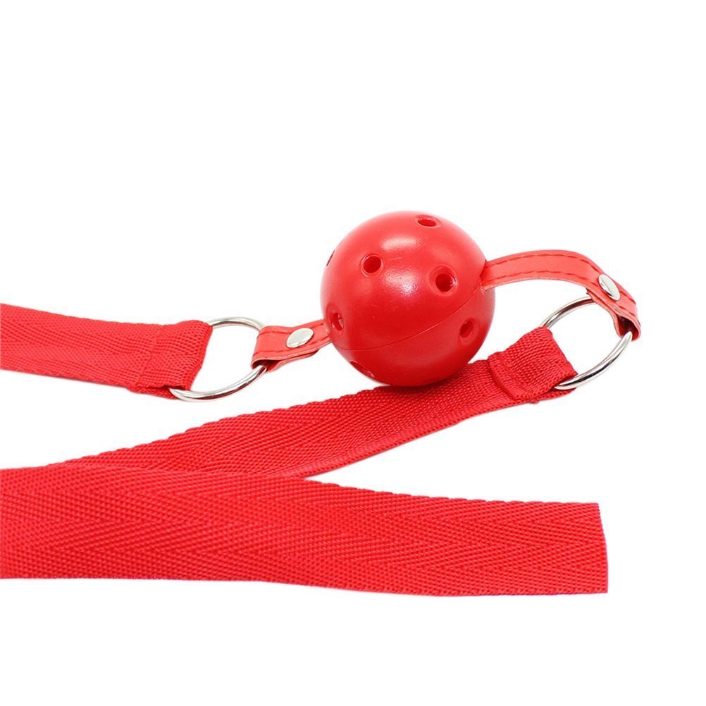BDSM Bondage Erotik Rot Ballknebel Mundknebel knebel Gag, SM Sex-Spielzeug für Anfänger