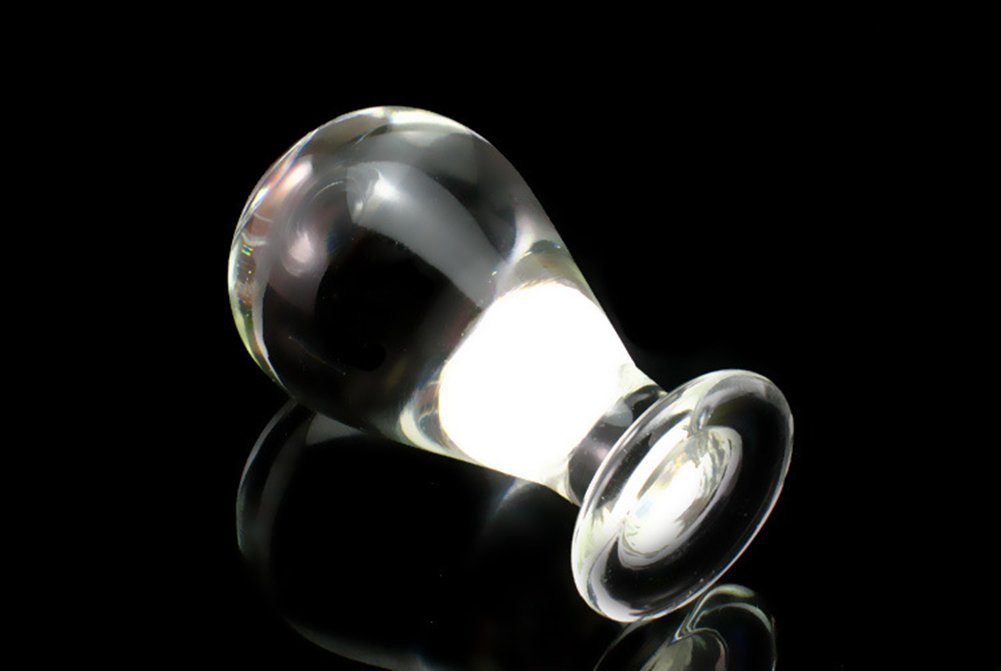 Deluxe 61MM Dick Glas dildo Art Transparent Buttplug Kristall Glas Anal-Dildo G-Punkt
