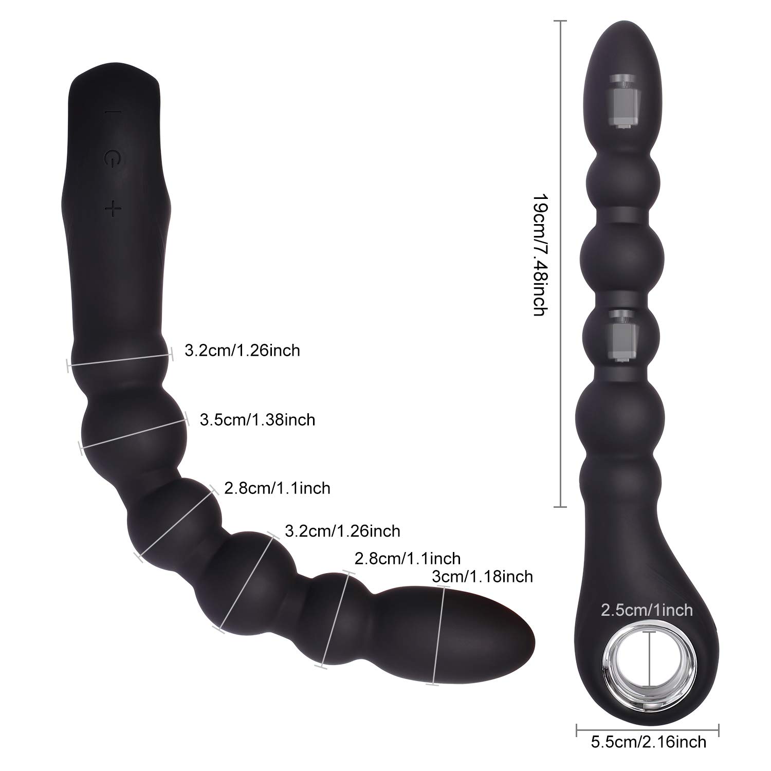 Deluxe Analkugeln Anal Dildo Vibratoren Analplug mit Ziehen Ring Griff Buttplug Prostata Stimulator