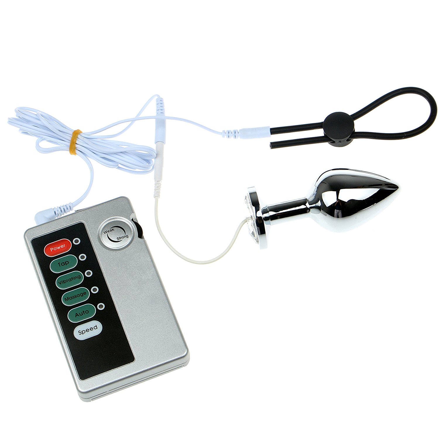 Greenpinecone® Luxus Elektro Analplug Set 32 mm und 25 mm, Elektrosex Buttplug