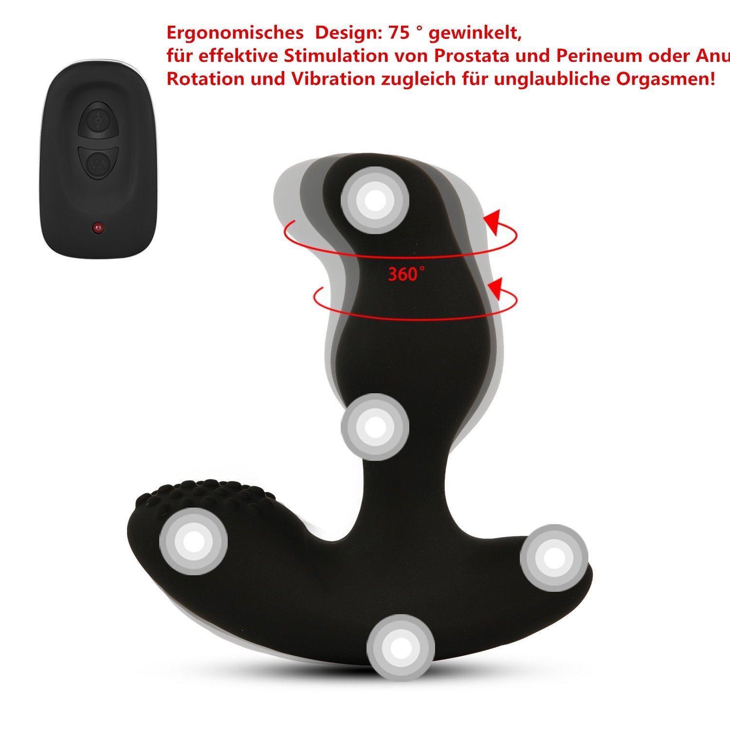 LEVETT® Deluxe Silikon Prostatamassage Analvibrator, Prostata vibrator für Männer