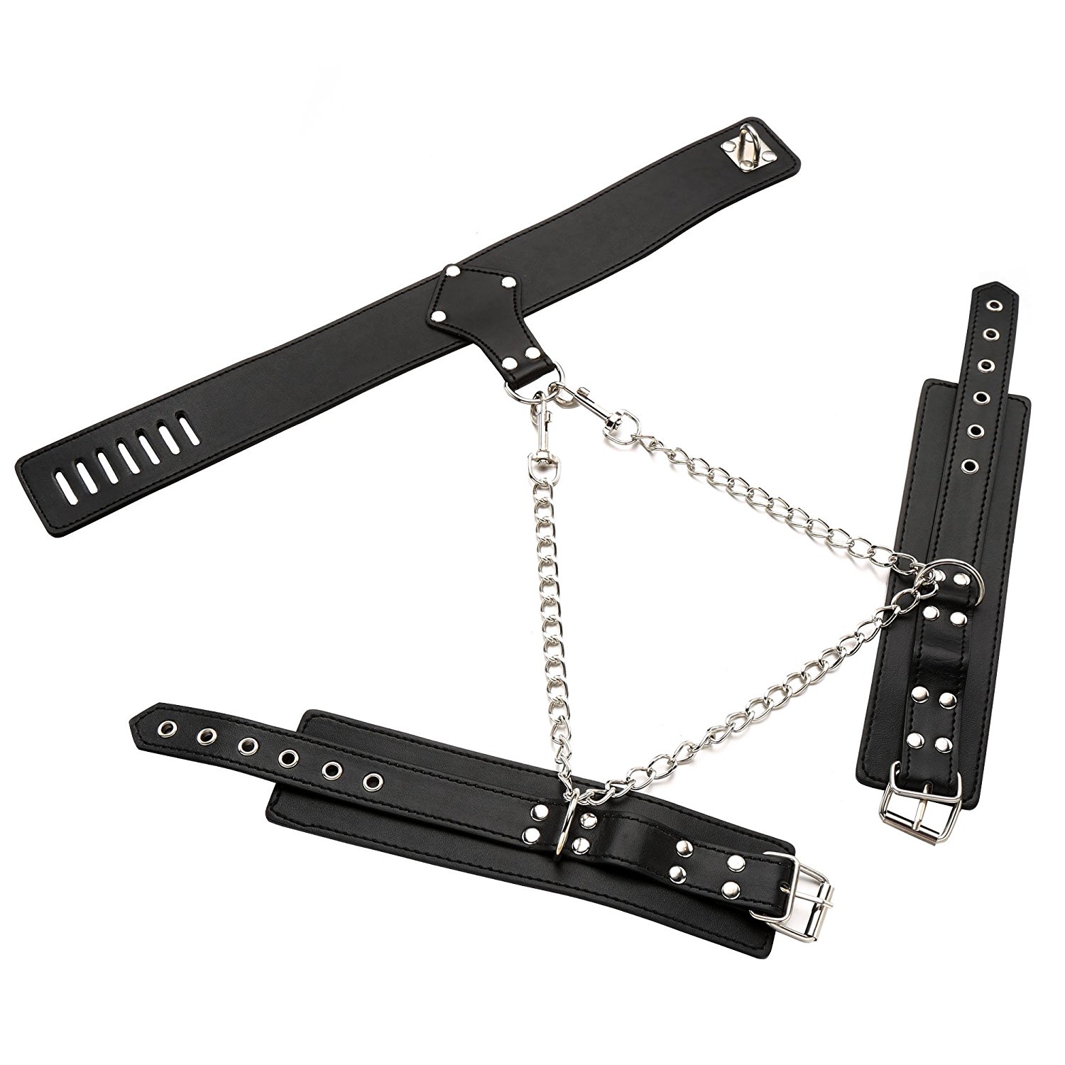 Leder Hand Fesseln Halsband Bondage Set Manschette Ganz Körper Harness Restraint