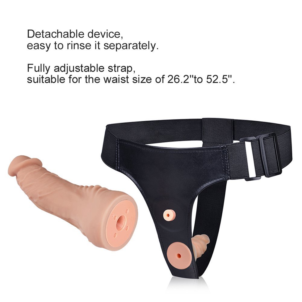 Utimi Strap On Umschnall Dildos Lesbians Masturbator Sexspielzeugset mit 2 Silikon Dildos