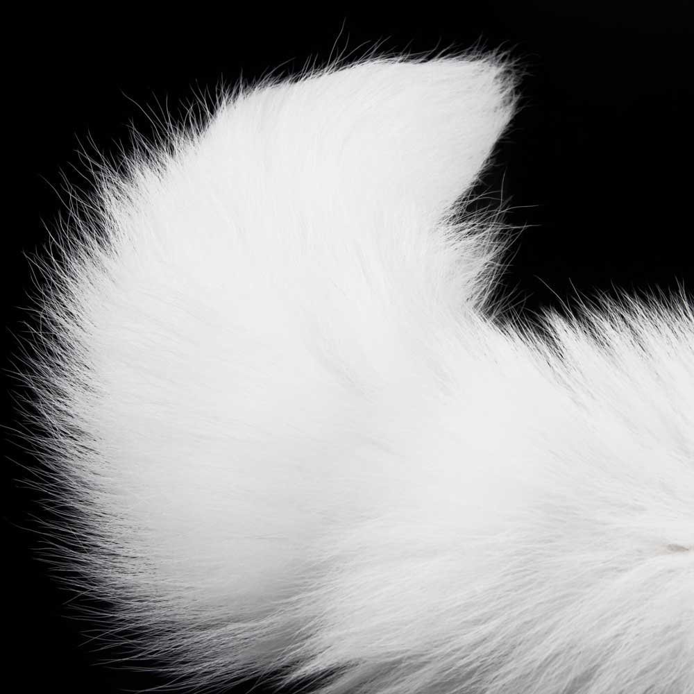 Greenpinecone® Edelstahl Weiß Fox Tail Butt Plug, Sexuelle Show, SM  für Erwachsene