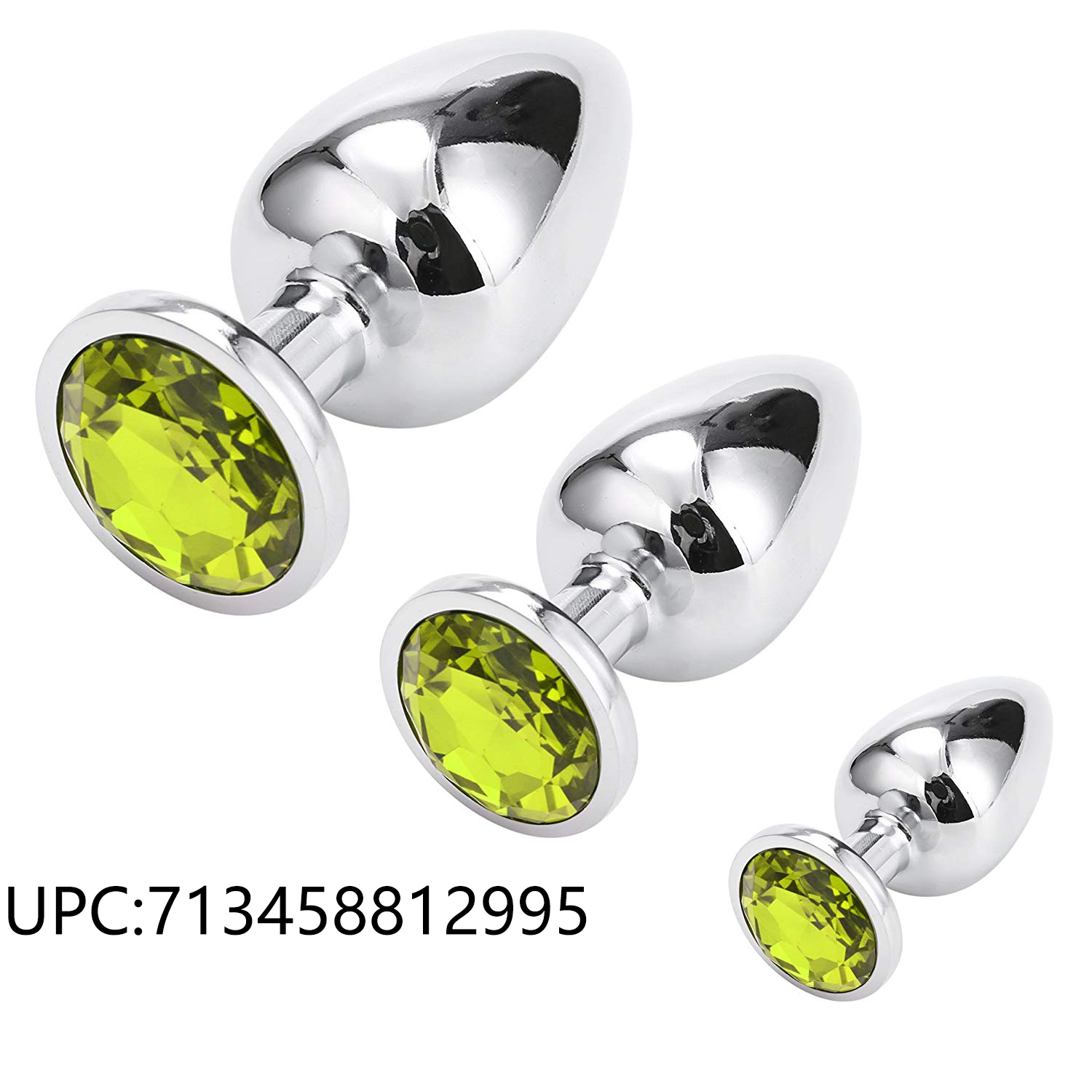 Greenpinecone Klein Medium Groß Metall Analplug Set Buttplug Anal Butt Plug mit Kristall Diamant