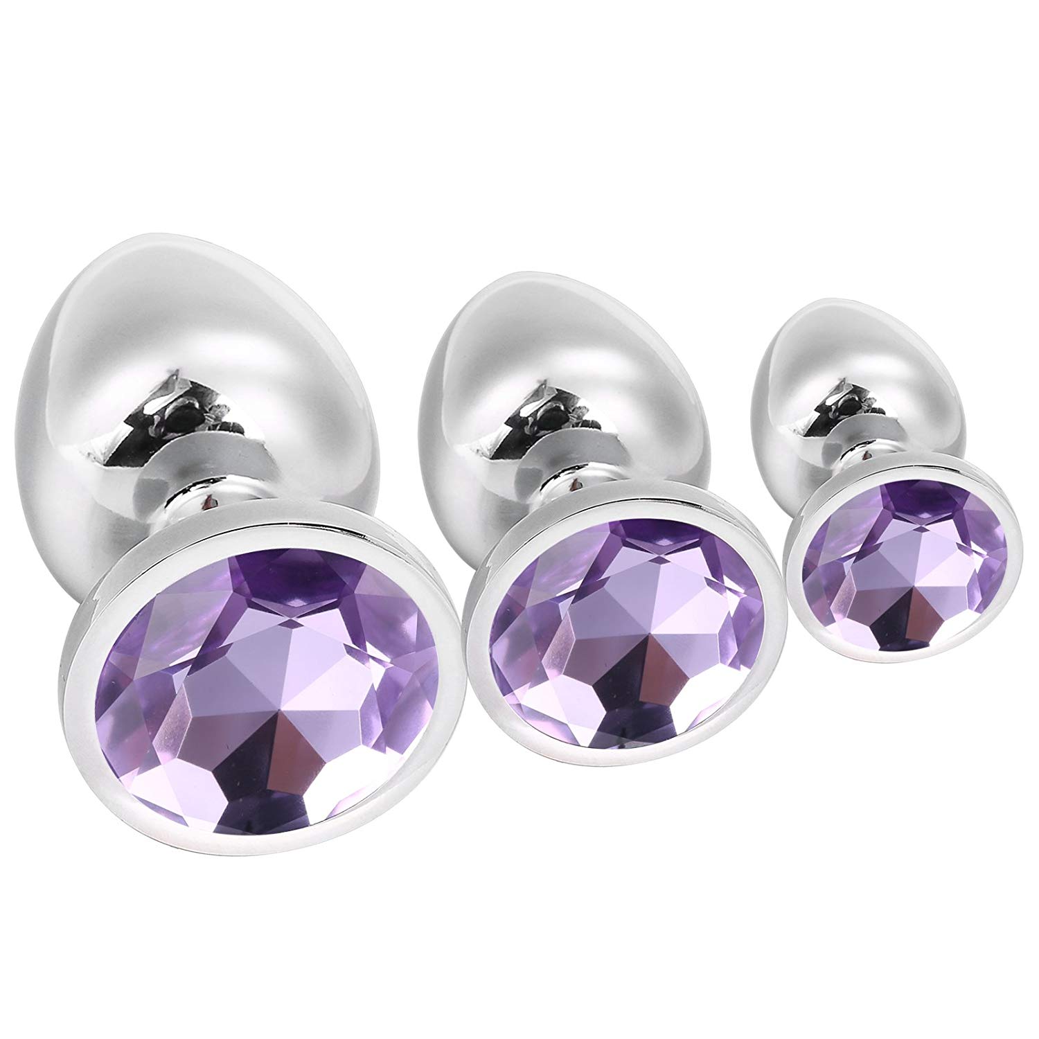 Greenpinecone Klein Medium Groß Metall Analplug Set Buttplug Anal Butt Plug mit Kristall Diamant