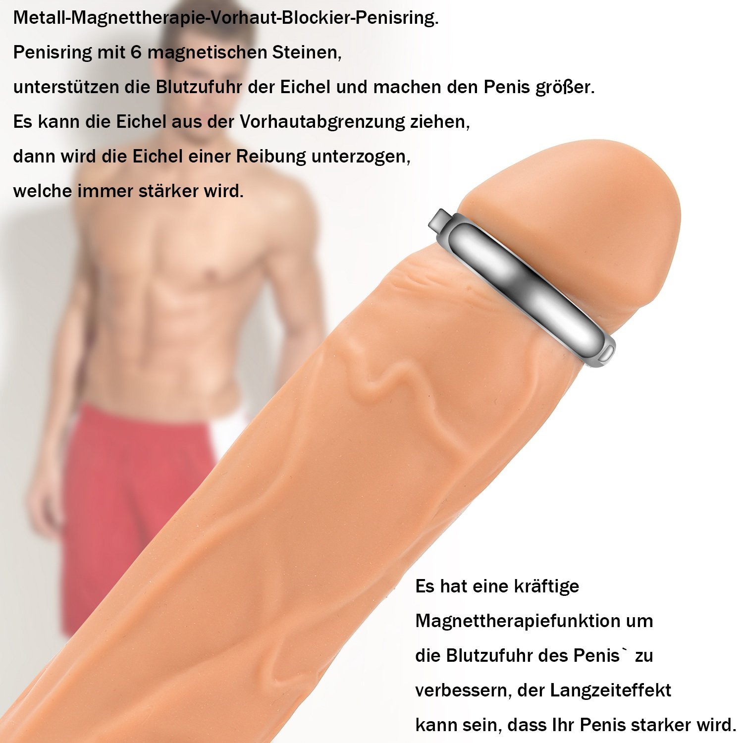 Greenpinecone® Ø 24 - 26cm Metall Penis Ring für die Behandlung von Vorhaut mit