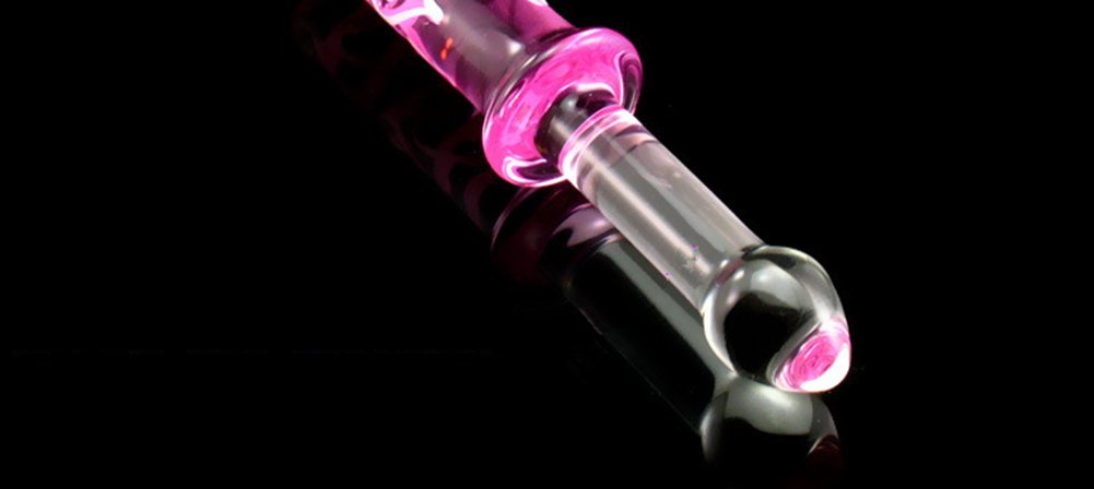 Greenpinecone® Deluxe heart shape Lange Glass Dildo Klar Kristall Glasdil  Plug Anal Plug