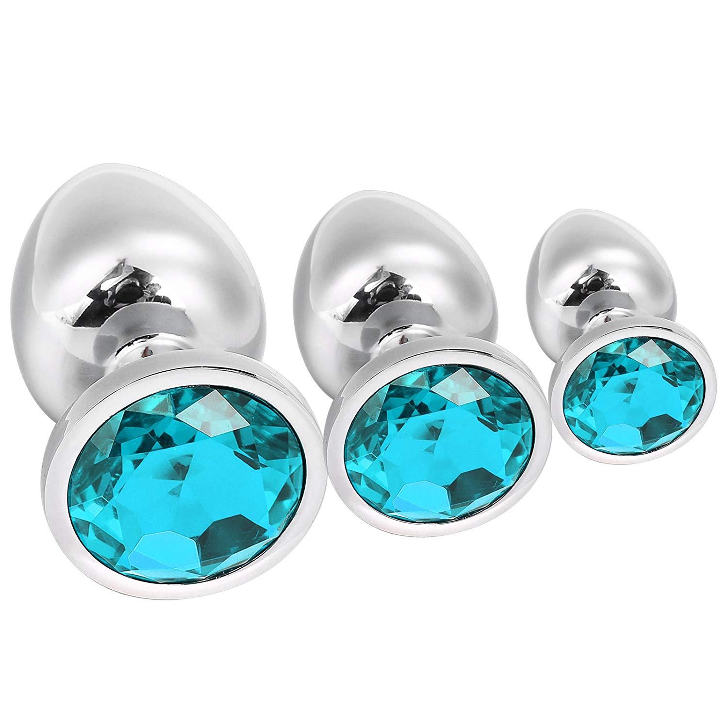 Greenpinecone Klein Medium Groß Metall Analplug Set Buttplug Anal Butt Plug mit Kristall Diamant