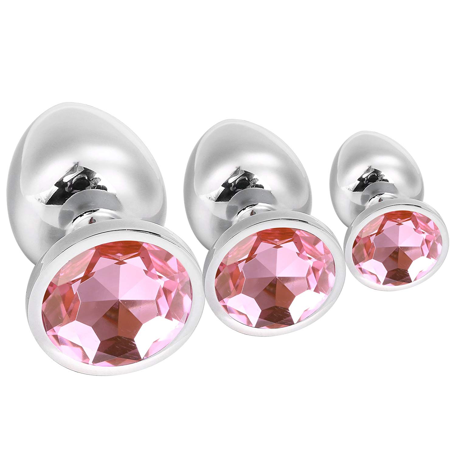 Greenpinecone Klein Medium Groß Metall Analplug Set Buttplug Anal Butt Plug mit Kristall Diamant