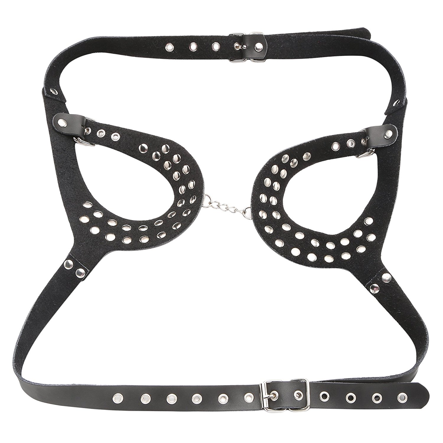 LUXUS SM Harness BH echt Leder BH Offener Bust Damen Fetish Bondage Open Bra Fesseln