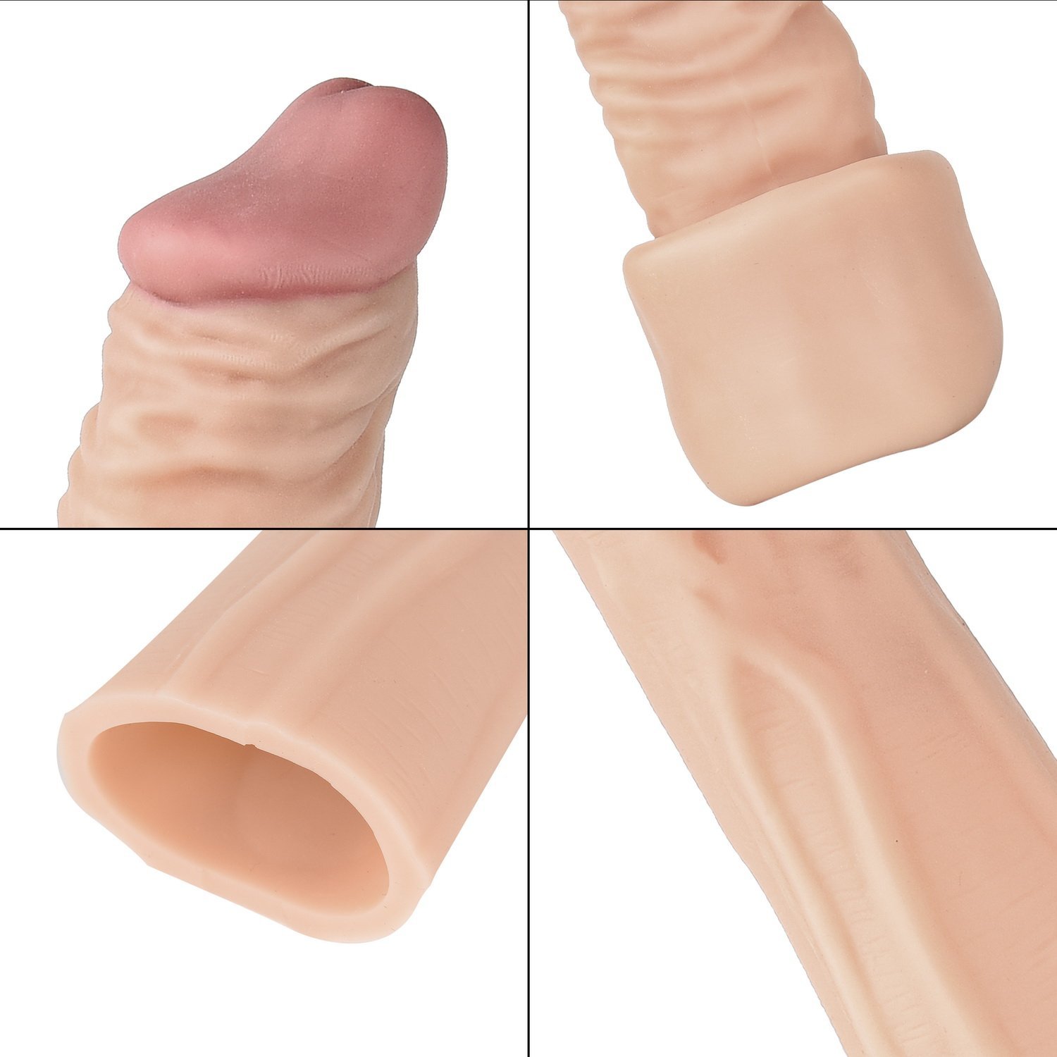 Greenpinecone® Deluxe Silikon Penis Sleeve / Penismanschette mit Superelastizität 100% sicher und