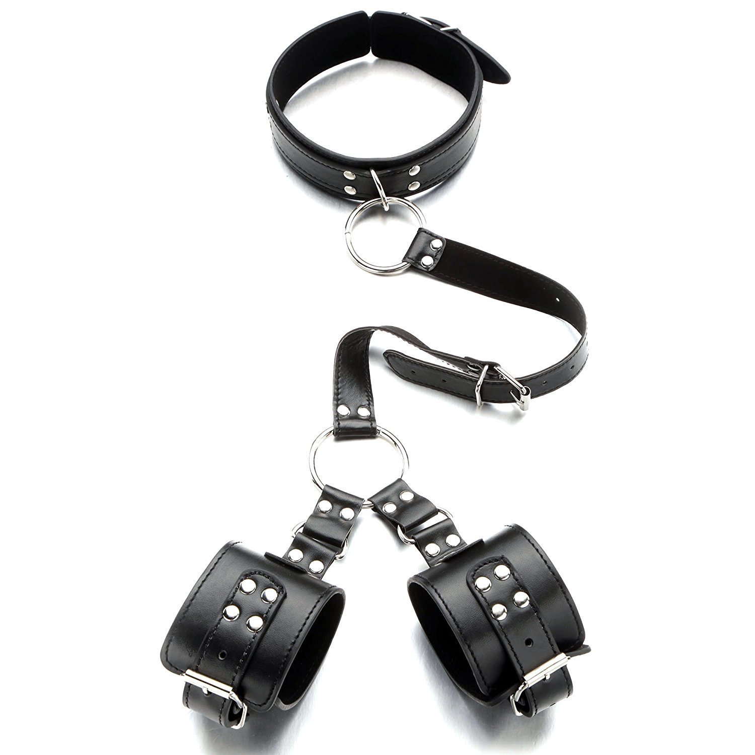 Greenpinecone® Bondage Handfesseln Handcuffs mit SM Halsband Sex-Spielzeug für