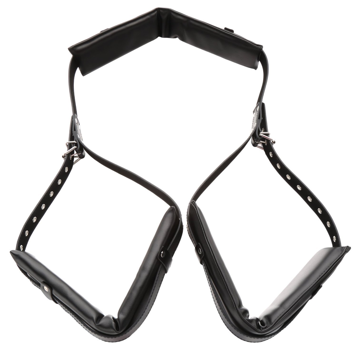 Greenpinecone® BDSM Bondage Set Kunstleder Open Thigh Spreader Körper Fessel Set Restraint