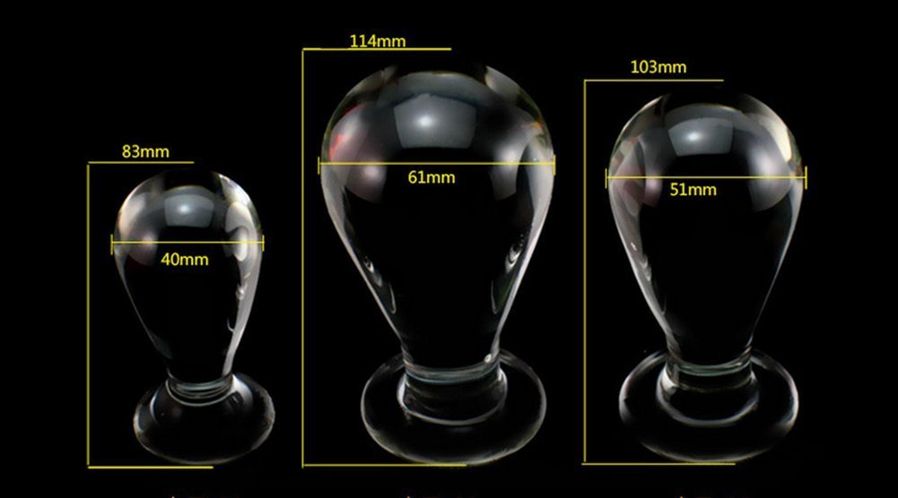 Deluxe 61MM Dick Glas dildo Art Transparent Buttplug Kristall Glas Anal-Dildo G-Punkt