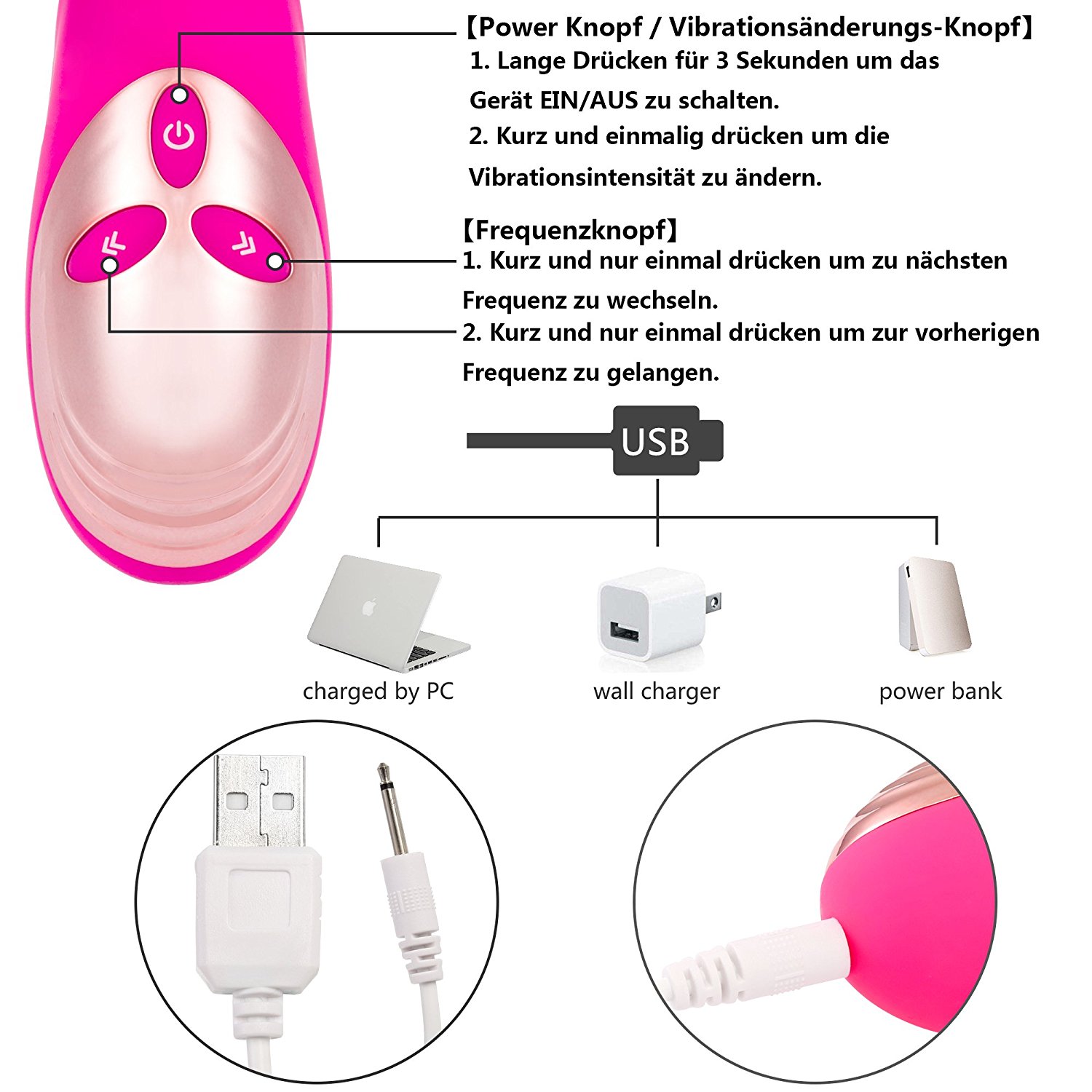 Super flexibler Hasenvibrator(Unterschiedliche Formen) mit 3 Vibrationsintensitäten