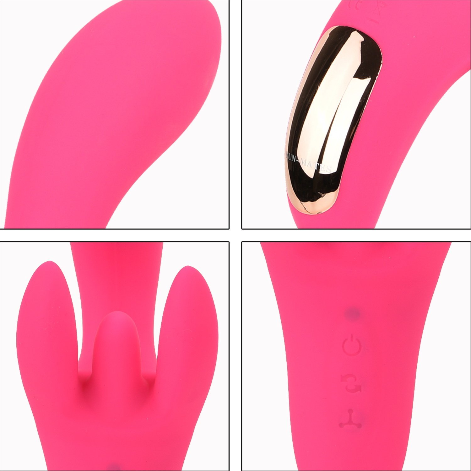 LEVETT® Deluxe Silikon G-Punkt Vibrator mit Klitorisstimulator und Schamlippen Stimulation