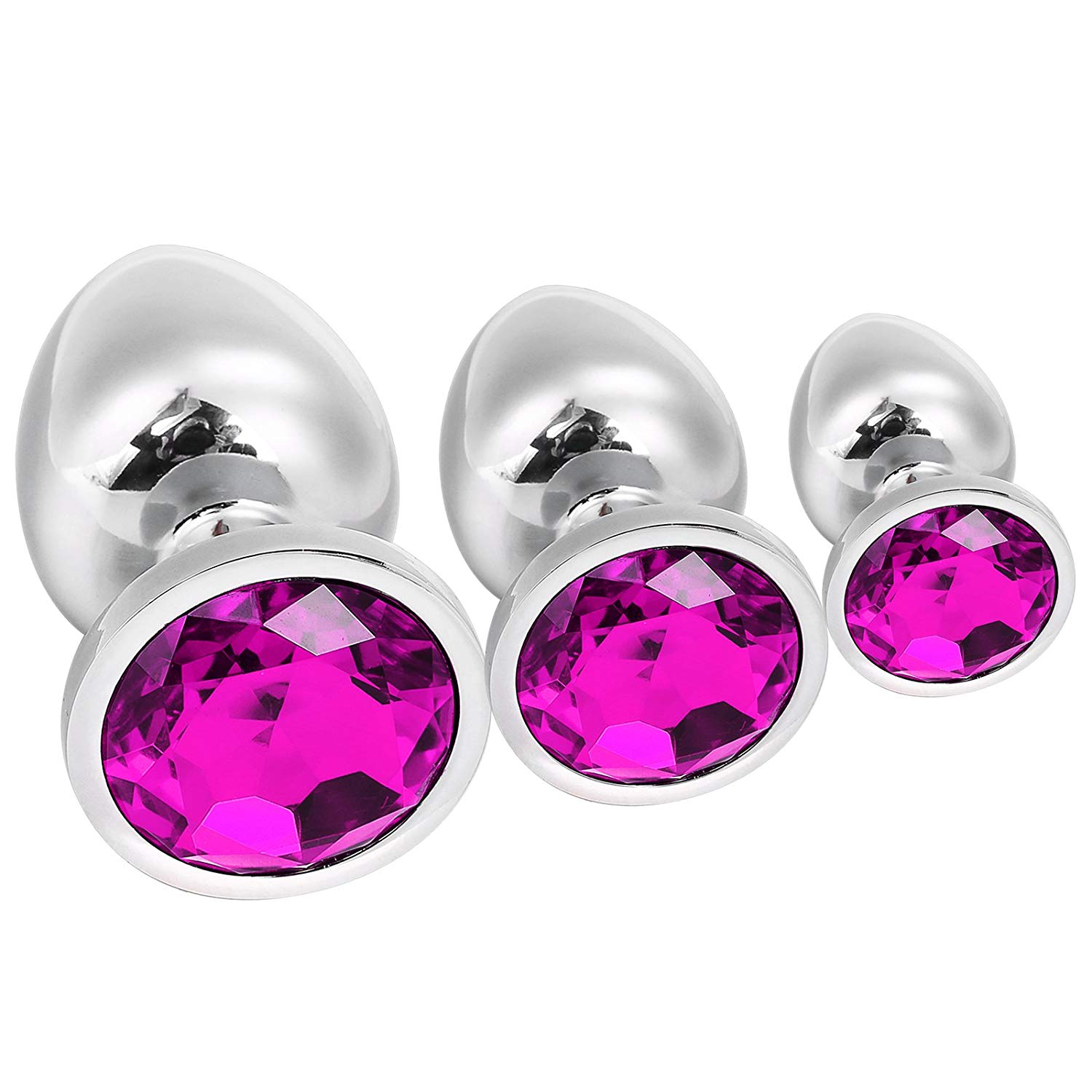 Greenpinecone Klein Medium Groß Metall Analplug Set Buttplug Anal Butt Plug mit Kristall Diamant