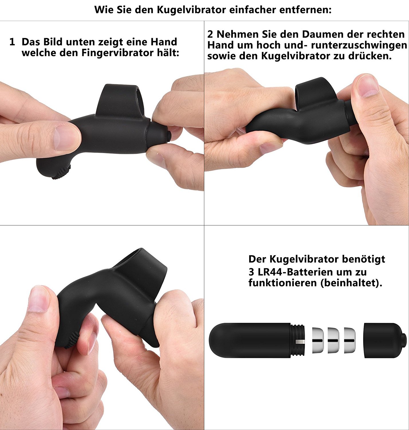 Greenpinecone 2 x Deluxe Echter G-Punkt Fingervibrator aus Silikon Klitoris Vibratoren mit 10