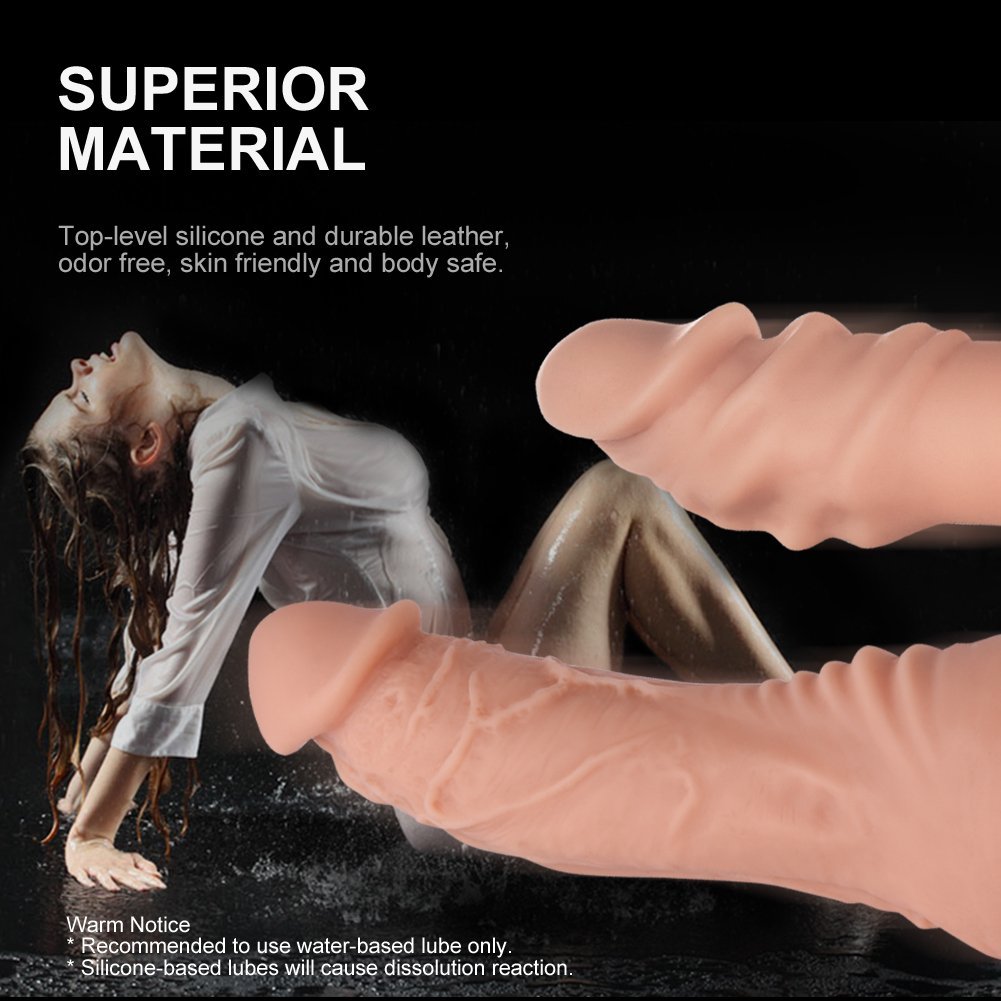 Utimi Strap On Umschnall Dildos Lesbians Masturbator Sexspielzeugset mit 2 Silikon Dildos