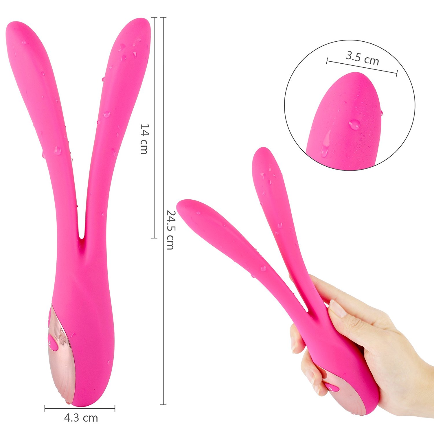 Super flexibler Hasenvibrator(Unterschiedliche Formen) mit 3 Vibrationsintensitäten