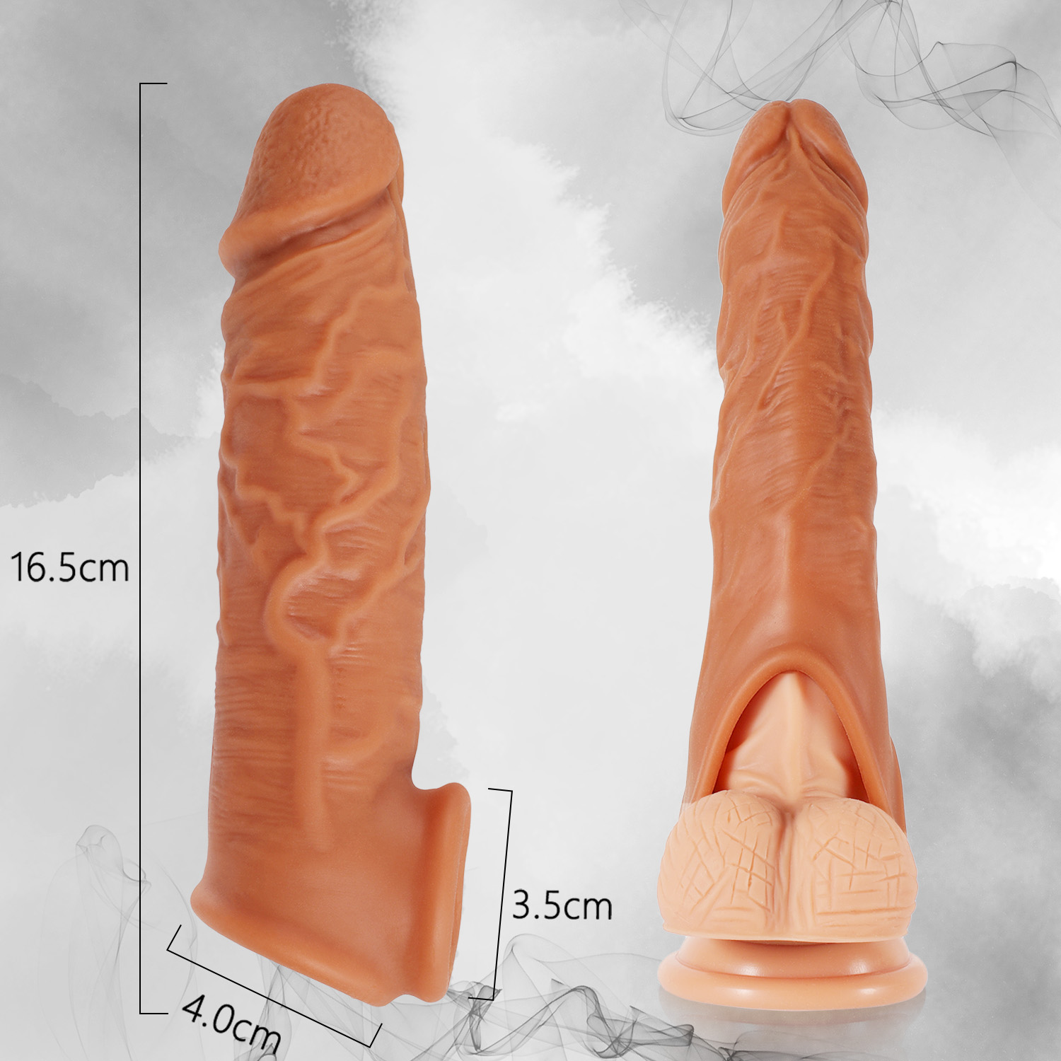 Greenpinecone Realistische Dildos Penis Sleeve kann Penisverlängerung