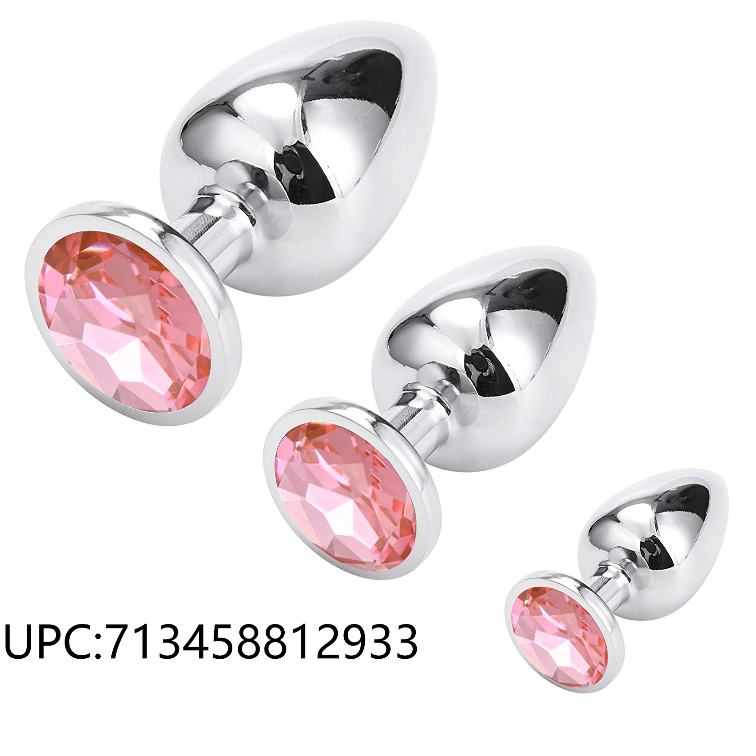 Greenpinecone Klein Medium Groß Metall Analplug Set Buttplug Anal Butt Plug mit Kristall Diamant