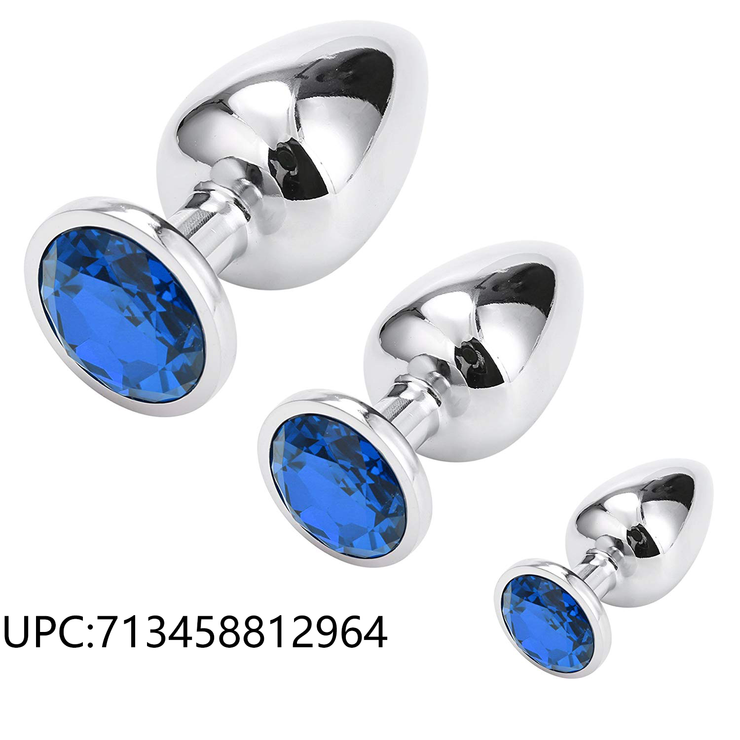 Greenpinecone Klein Medium Groß Metall Analplug Set Buttplug Anal Butt Plug mit Kristall Diamant