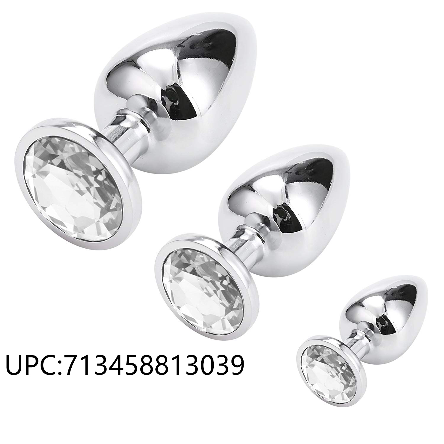 Greenpinecone Klein Medium Groß Metall Analplug Set Buttplug Anal Butt Plug mit Kristall Diamant